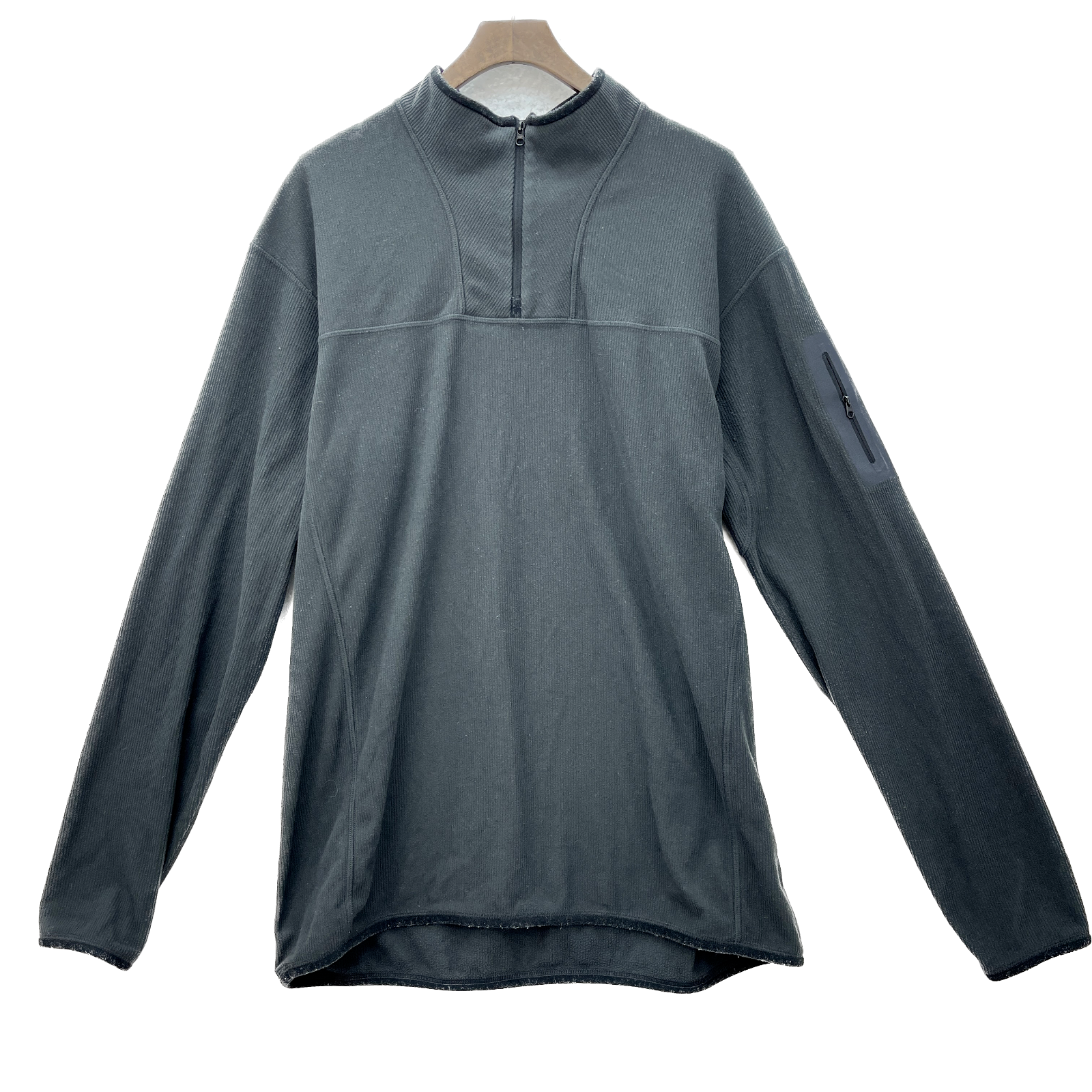 Arc'teryx Quarter Zip Sweat Shirt Size XL Gray Polartec Midweight Fleece