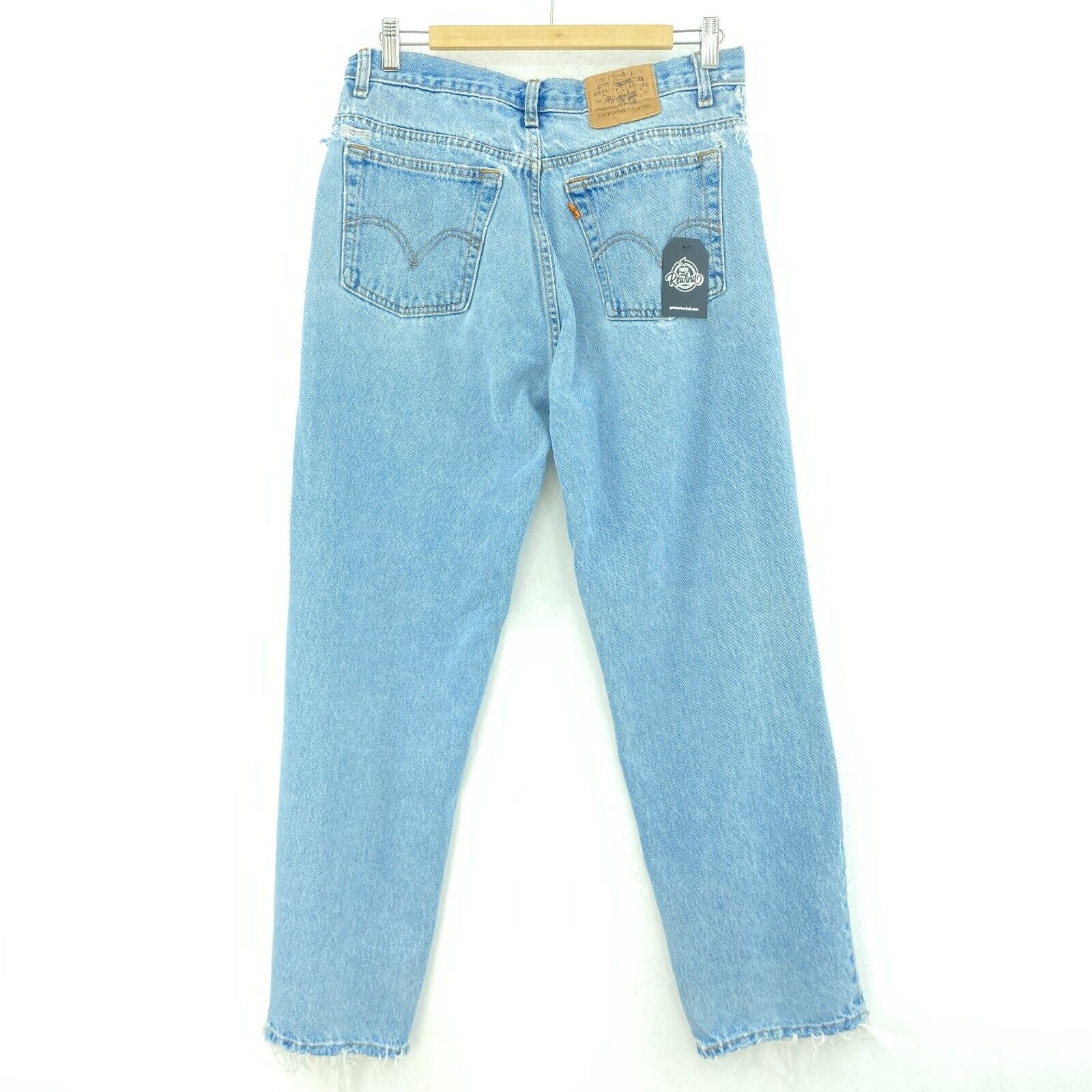 Levi's Orange Tab Light Wash Blue Denim Tapered Jeans Size 32