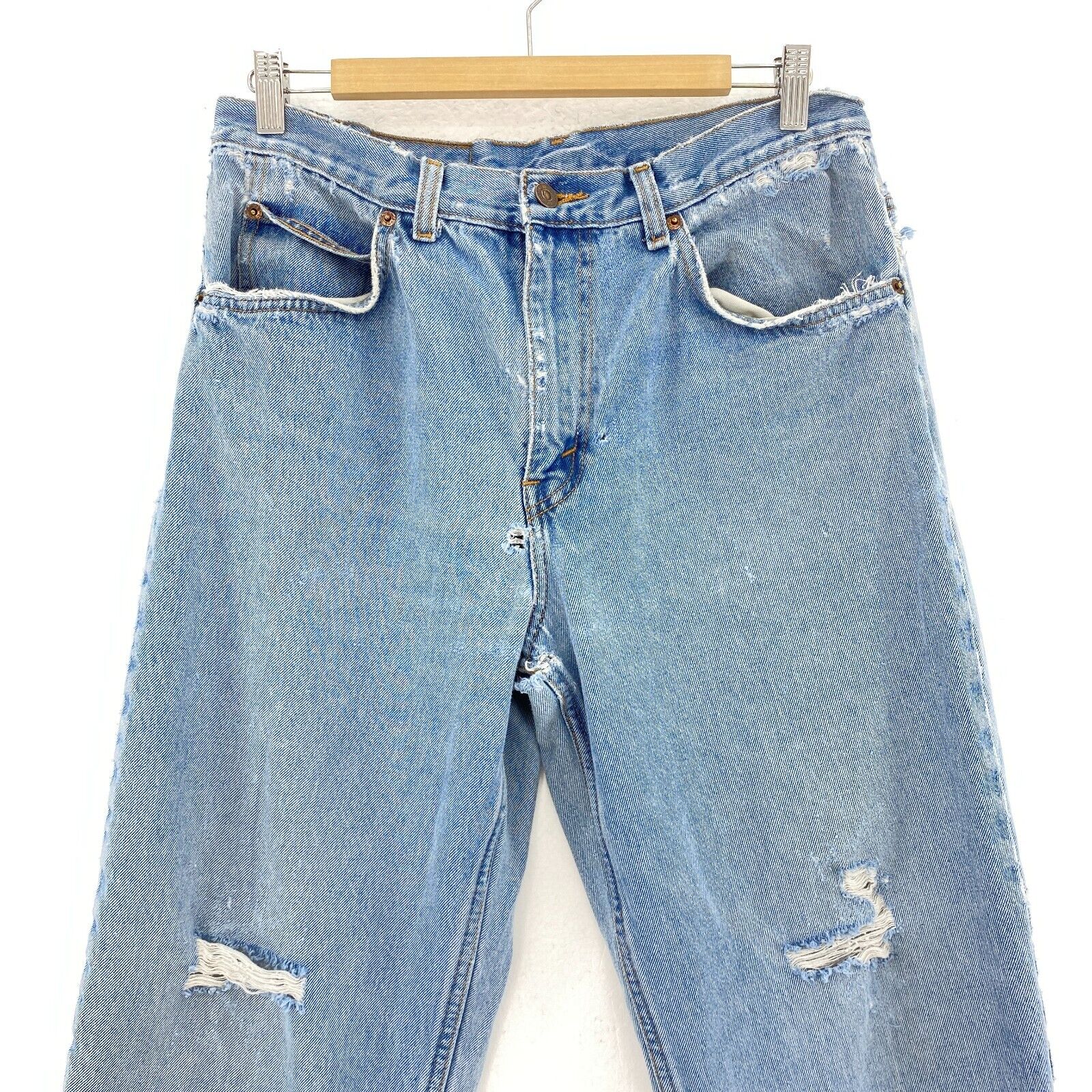 Levi's Orange Tab Light Wash Blue Denim Tapered Jeans Size 32