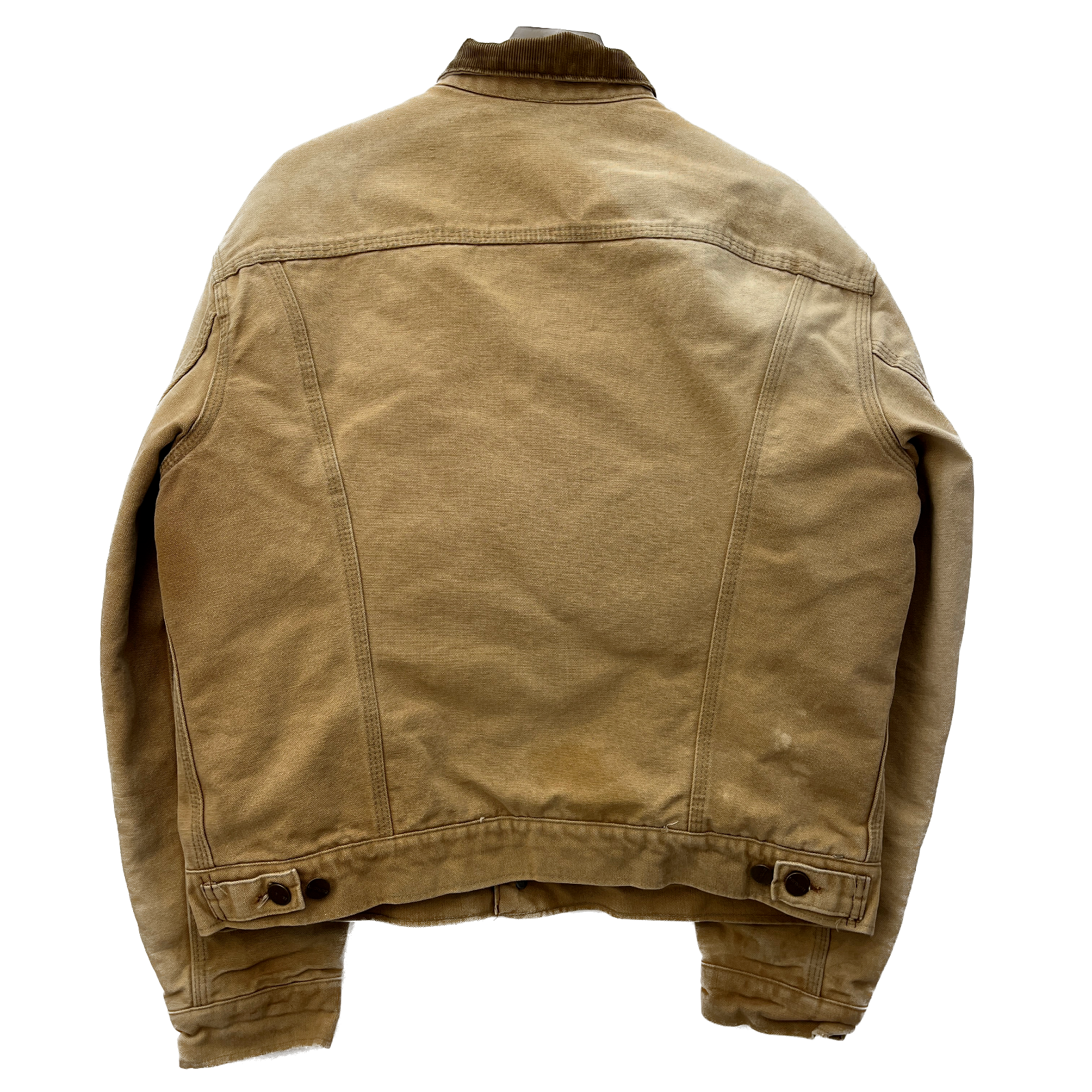 Carhartt Canvas Vintage Trucker Jacket Size 44 Beige Duck Blanket Lined 6BWJP