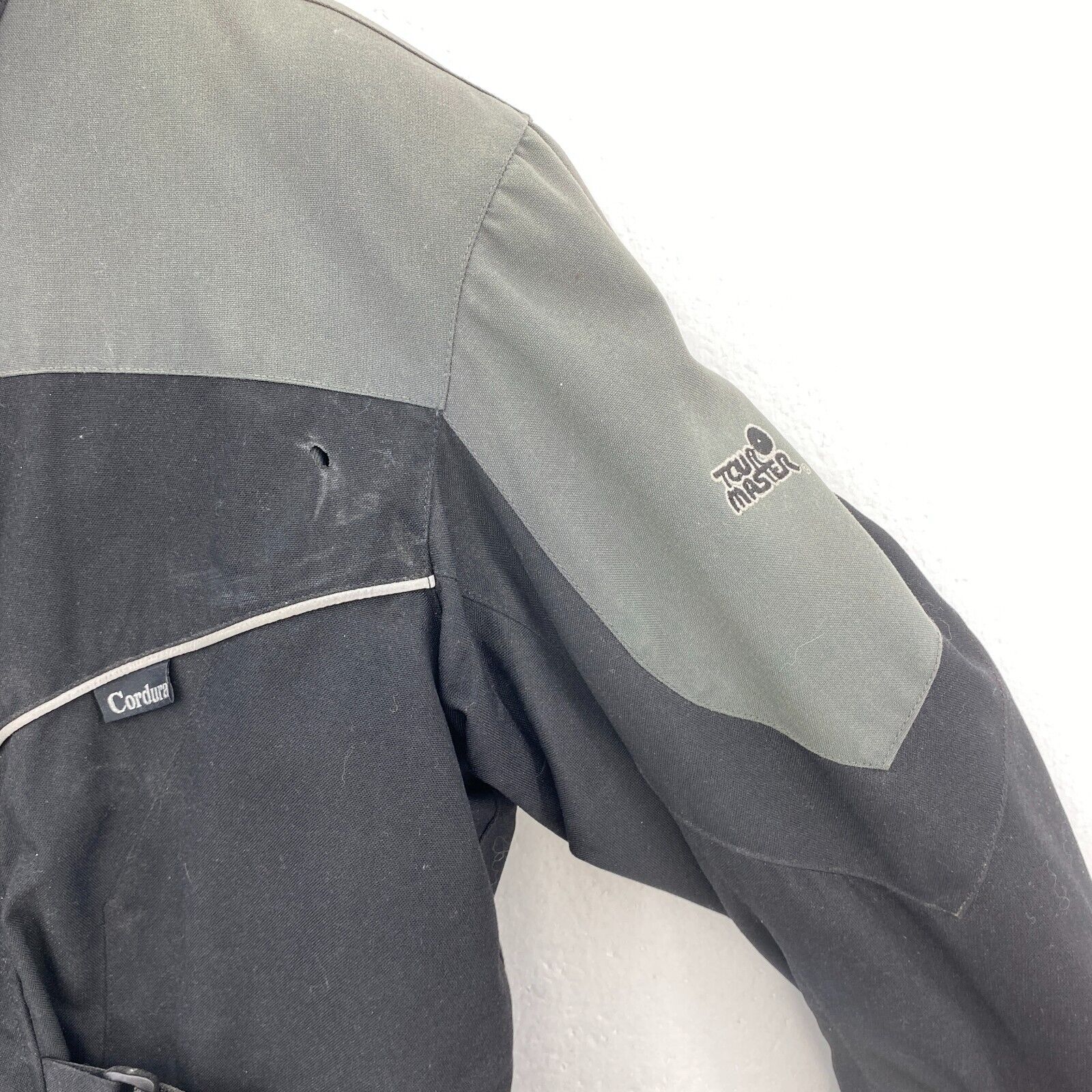 Cordura Motorcycle Rider Racing Jacket Black Size M With Armor & Liner