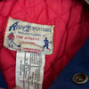 Espanola Vintage Hockey Leather Varsity Jacket Size 36 Youth Blue Brown 80s
