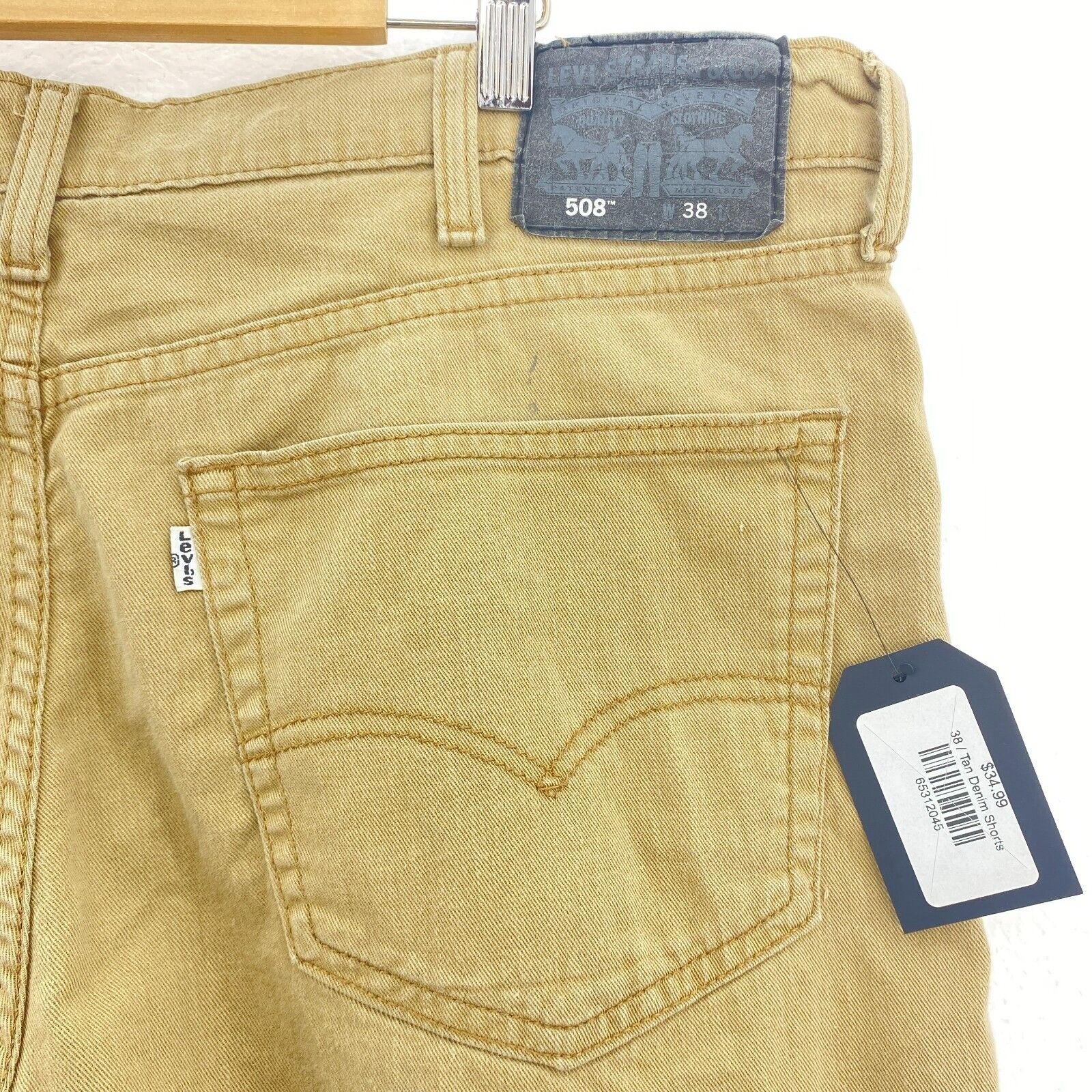 Levi Strauss Tan Denim Jean Shorts Size 38