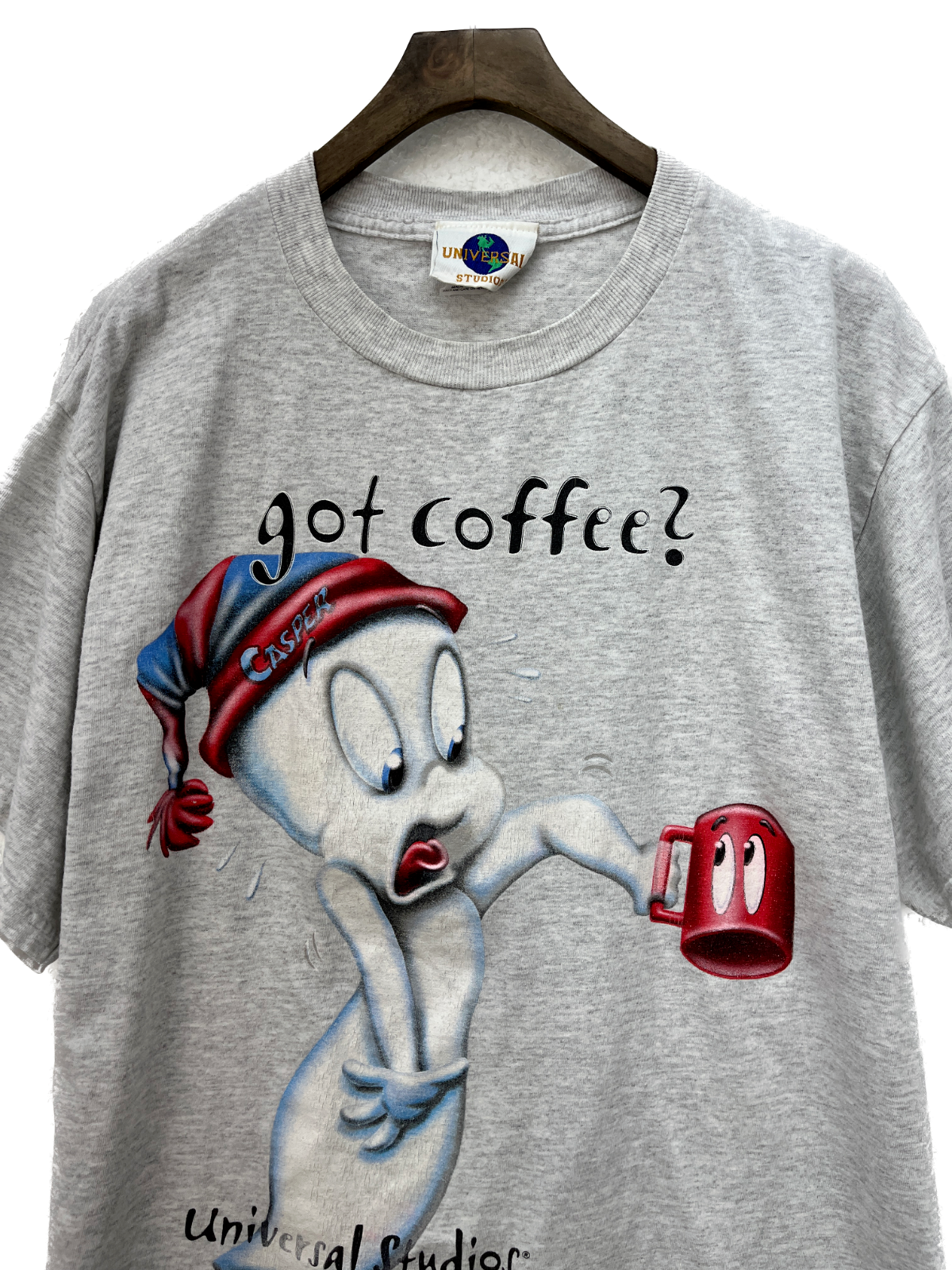 1998 Casper the Friendly Ghost Movie Universal Vintage T-shirt Size L Gray
