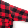 Gingham Checkered Vintage Red 100% Wool Shirt Jacket Button Up Size M 90s