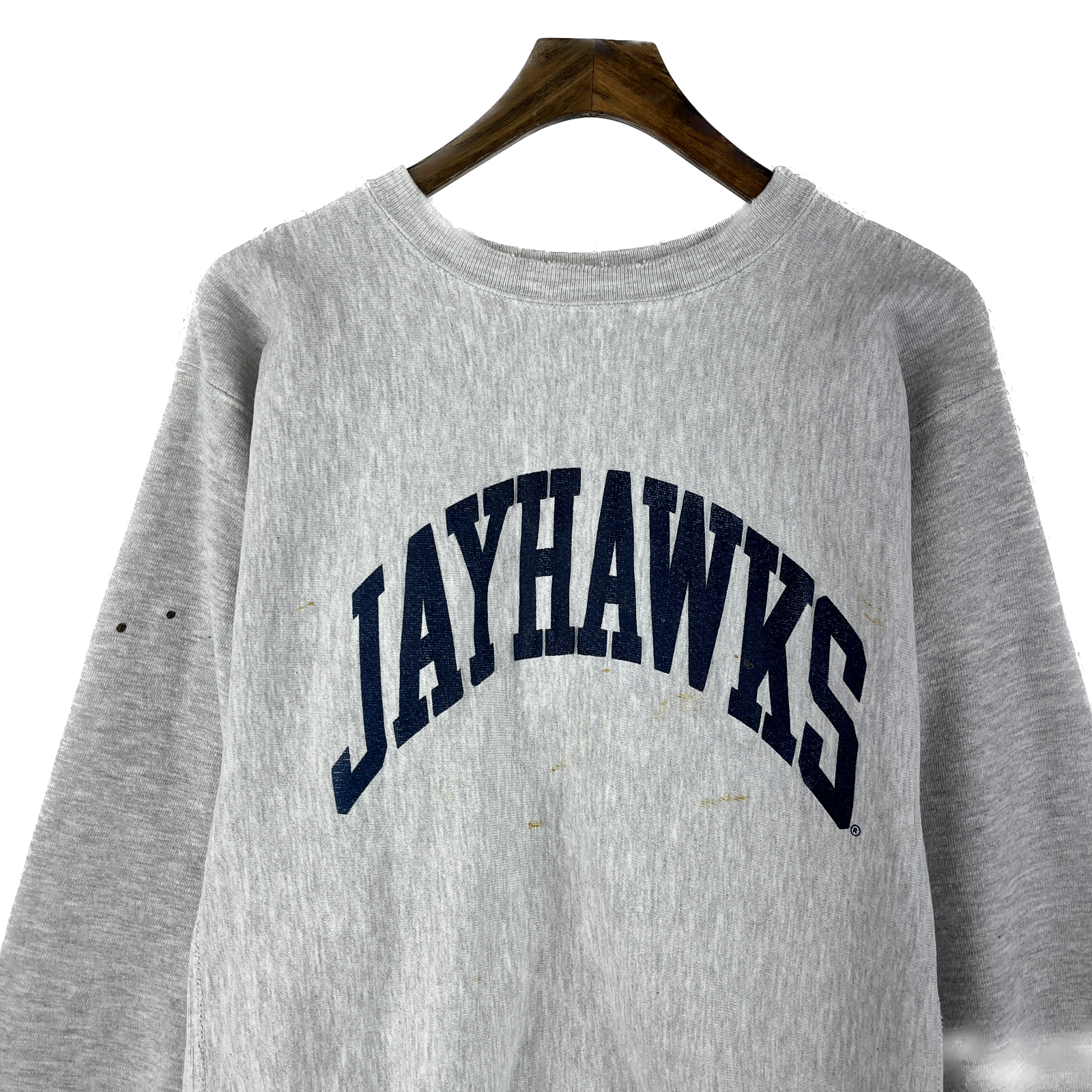 Vintage Champion Reverse Weave Kansas Jay Hawks College 90s Sweatshirt Size XL