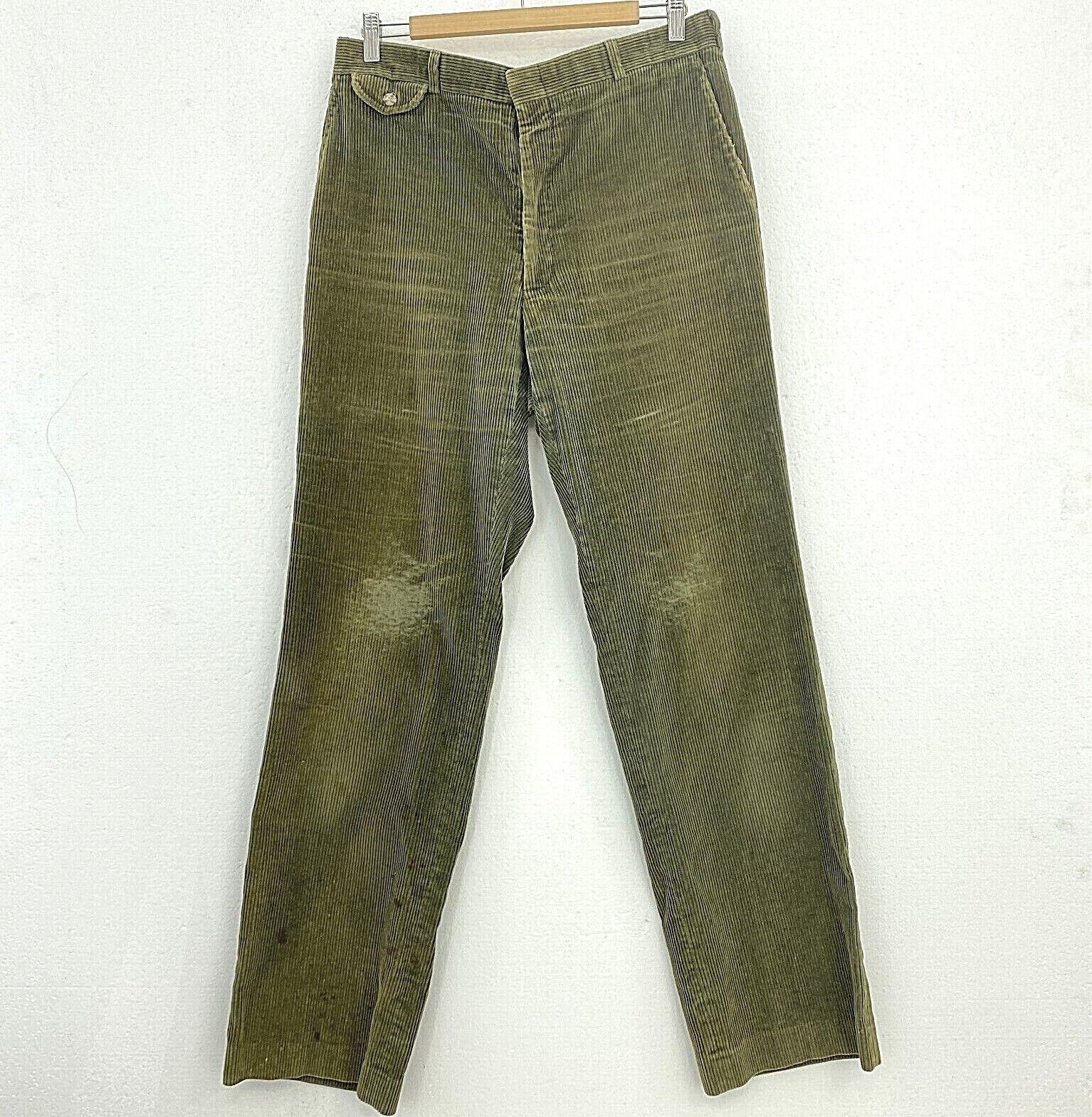 Lands' End Men's Traditional Fit Corduroy Pants Antique Spruce 35