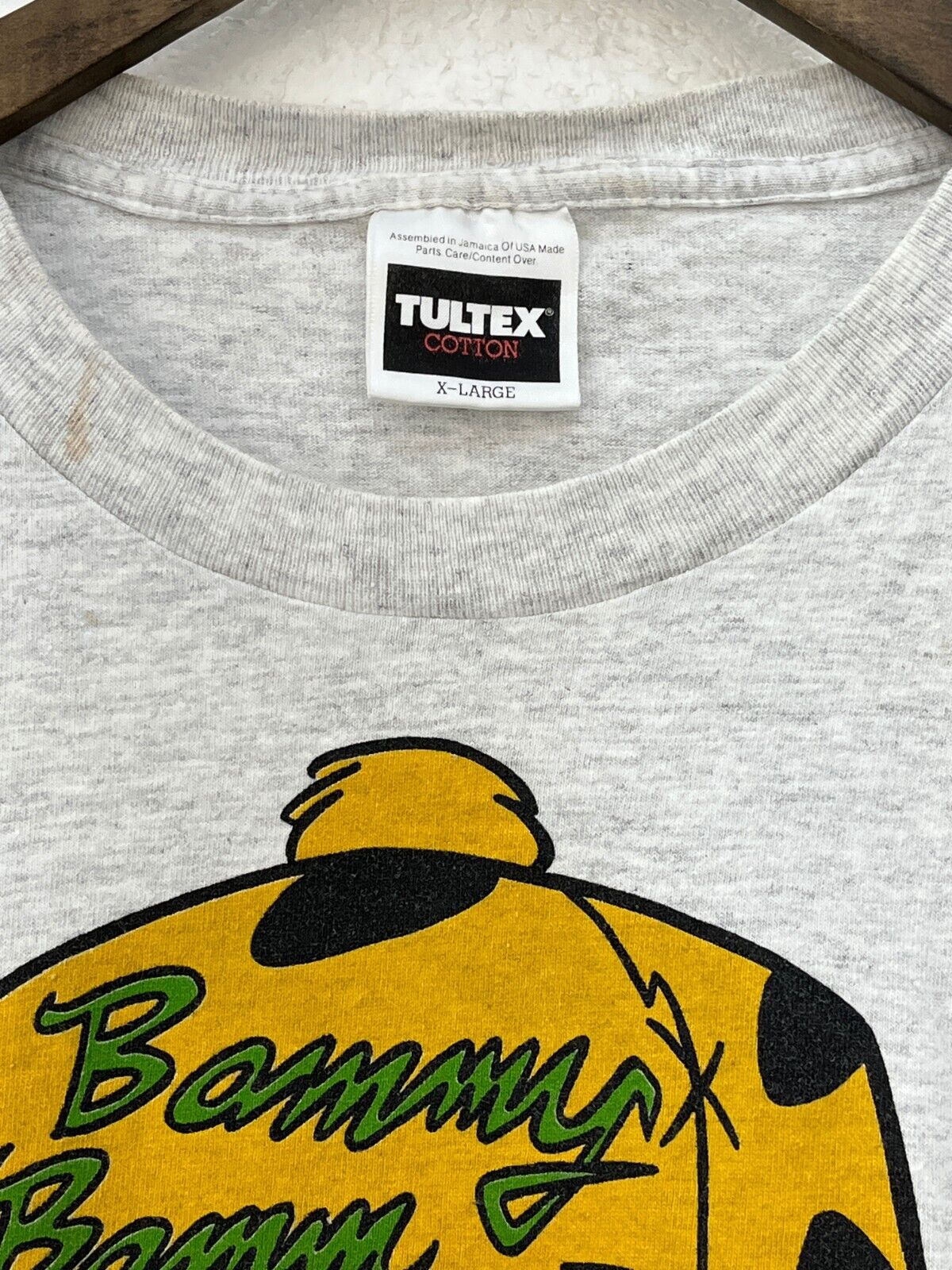 1993 The Flintstones Cartoon Bamm Bamm Vintage Graphic T-shirt Size XL Gray