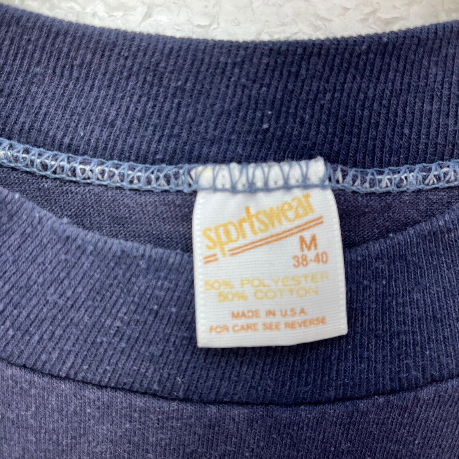 I Survived the '82 Strike & Won Vintage Graphic T-shirt Size M Navy Blue 80s