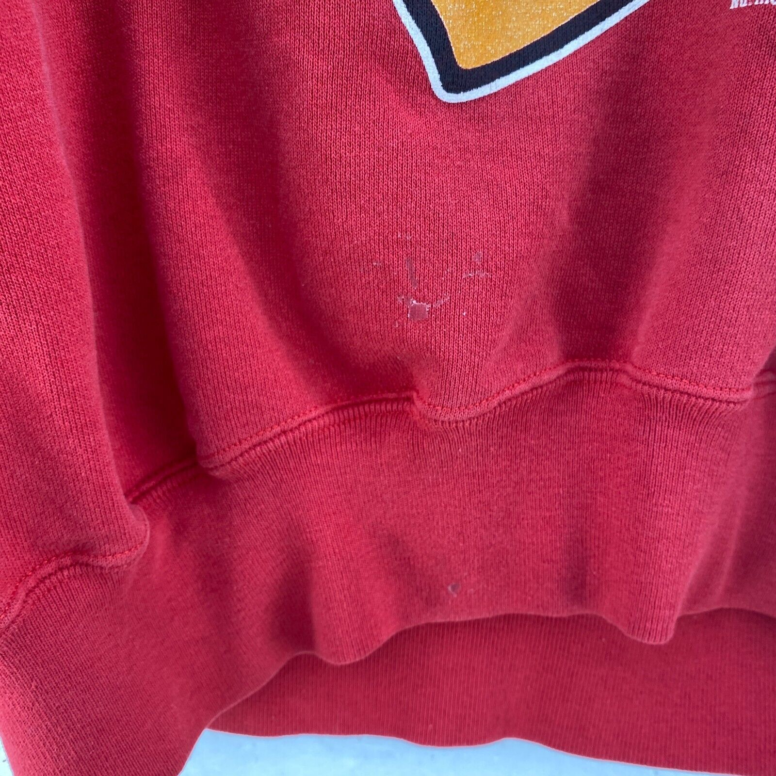 Vintage Chicago Blackhawks Nutmeg 1989 Red Sweatshirt Size XL