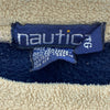 Vintage Nautica Logo Navy Blue Fleece Crew Neck Sweatshirt Size XL