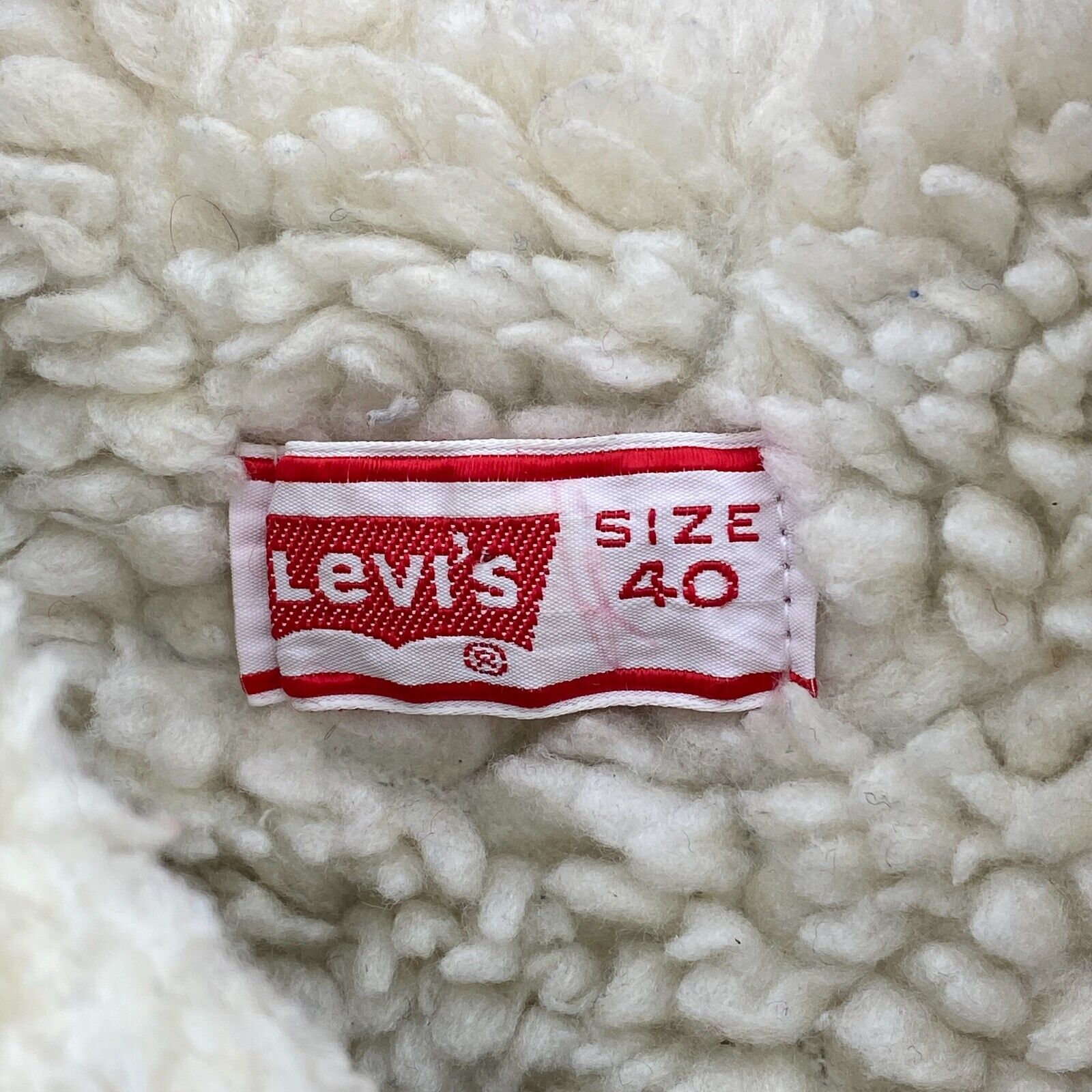 Levi's Orange Tab Sherpa Denim Blue Medium Wash Size 40 Snap Up