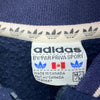 Vintage Adidas 3 Stripe Full Zip Fleece Navy blue Bomber Jacket Size M