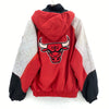 Starter Chicago Bulls Logo NBA Hooded Insulated Jacket Red Size XL Full Zip Up
