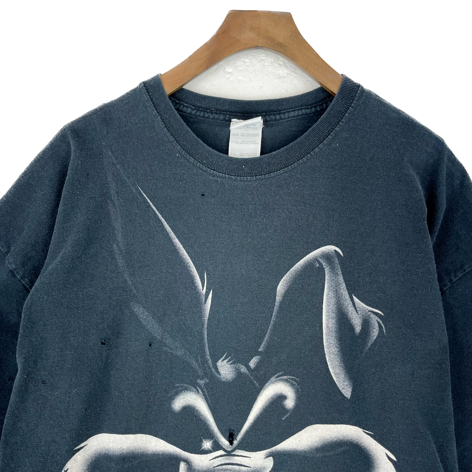 Looney Tunes Wile E. Coyote And The Road Runner Black T-shirt Size 2XL