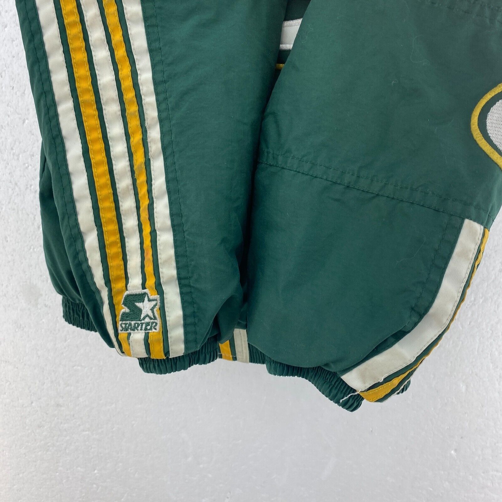 Starter Green Bay Packers Full Zip Green Hooded Insulated Jacket L Kids