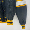 Pittsburgh Penguins Logo Satin Bomber Jacket Size M Black NHL Ice Hockey