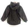 Vintage Carhartt Full Zip Hooded Canvas Jacket Size 6 Kids Brown