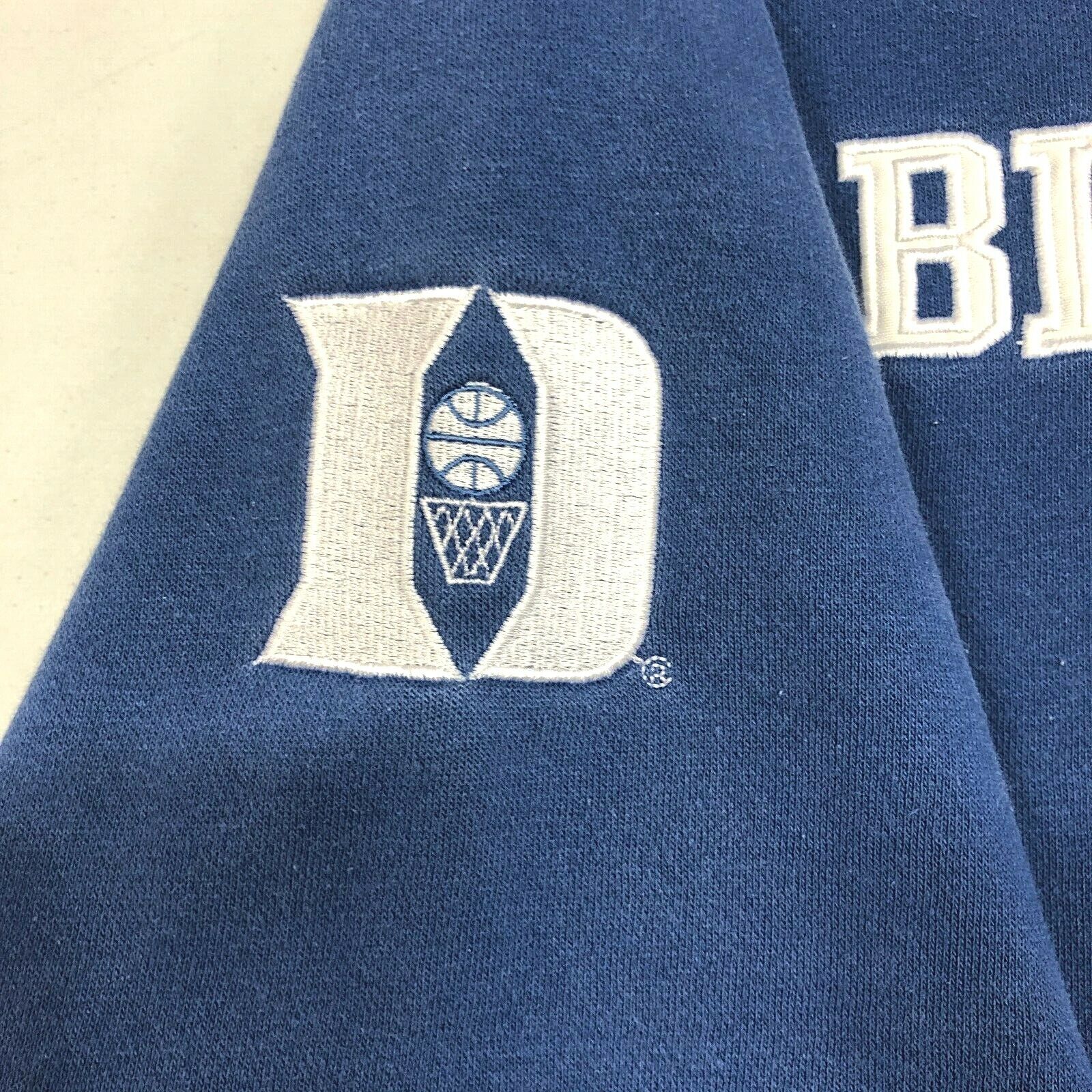 Duke Blue Devils Basketball NCAA Blue Nike Hoodie Size XL 90s