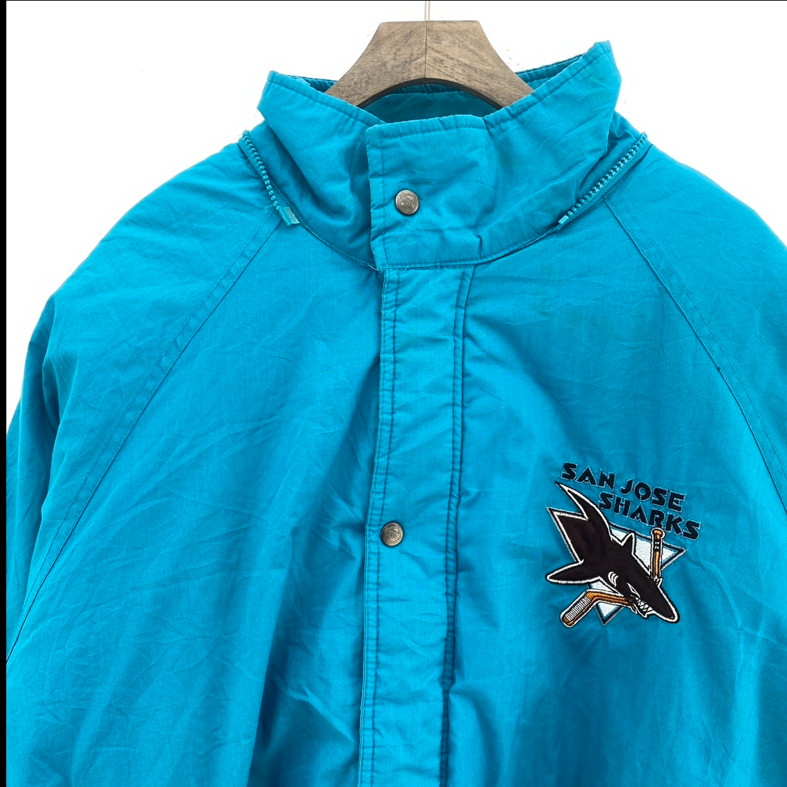 Pro Player San Jose Sharks NHL Full Zip Insulated Blue Jacket Size XL