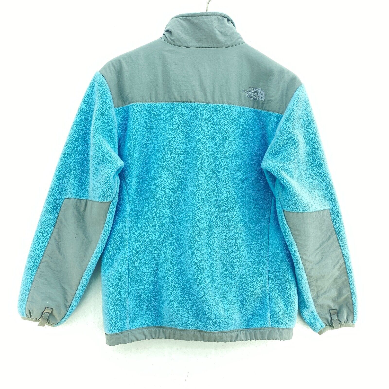 Girl's The North Face Blue Fleece Zip Pockets Jacket Size L Full Zip