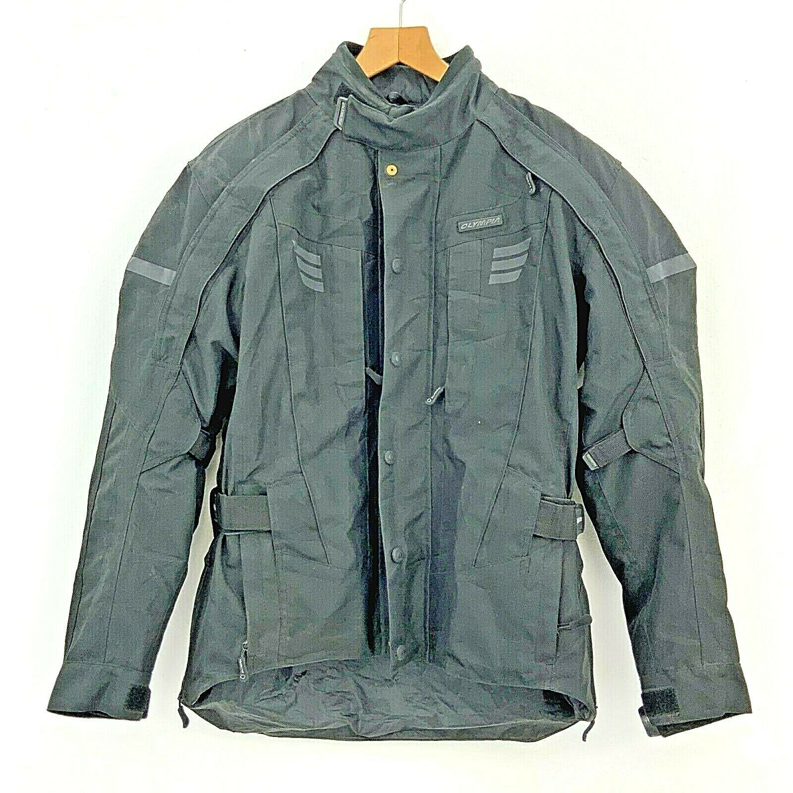Olympia Biker Jacket Black Size M Armoured Elbow & Shoulder Missing Lining