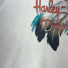 3D Emblem Harley Davidson Motorcycles Print White Sweatshirt Size M Women's
