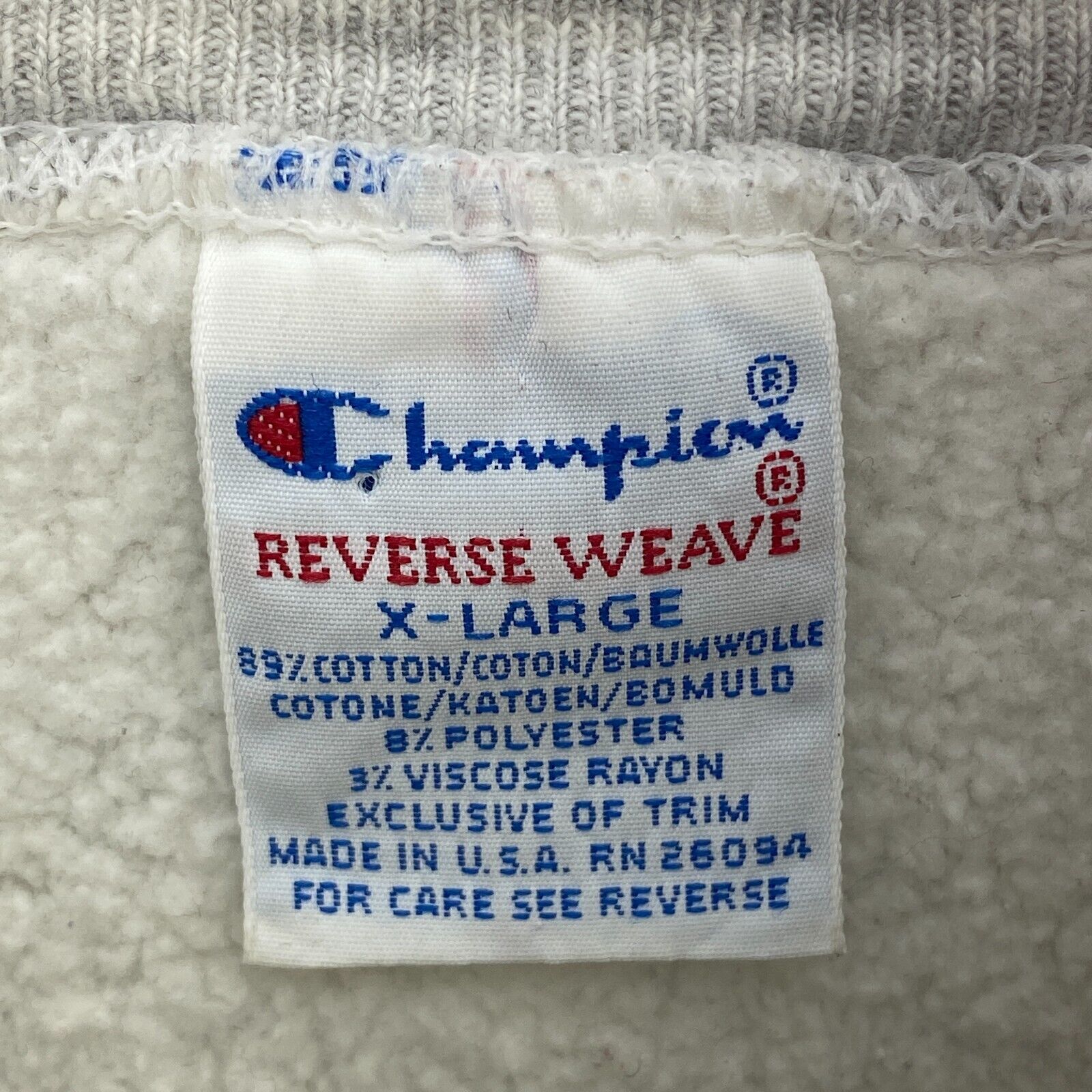 Champion Reverse Weave Smith College Spell Out Logo Gray Sweatshirt Size XL