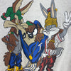 Looney Tunes The Tasmanian Devil Bugs Bunny Gray Sweatshirt Size S Women's