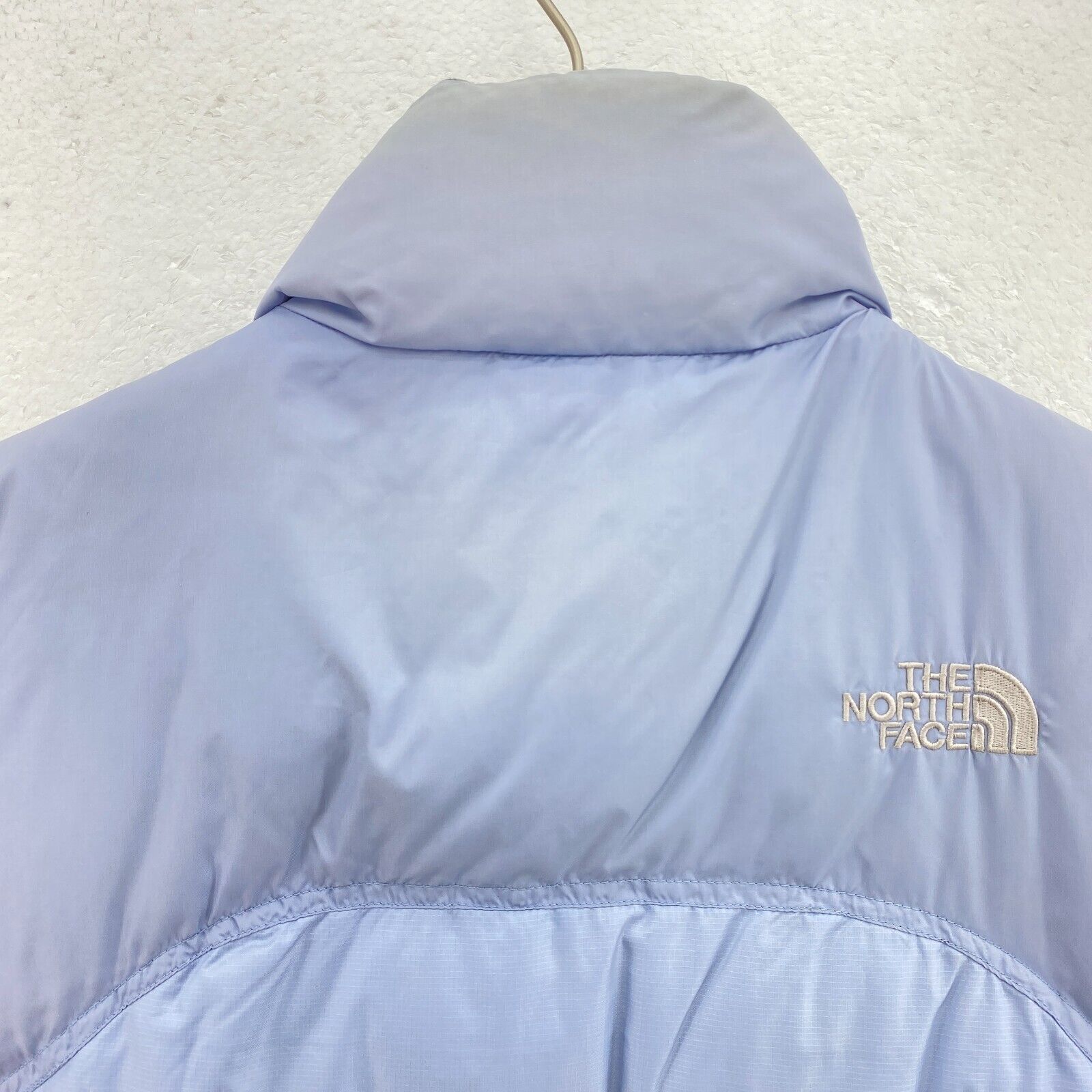 The North Face Women's Full Zip Nuptse Down 700 Series Vest Jacket Blue Size S