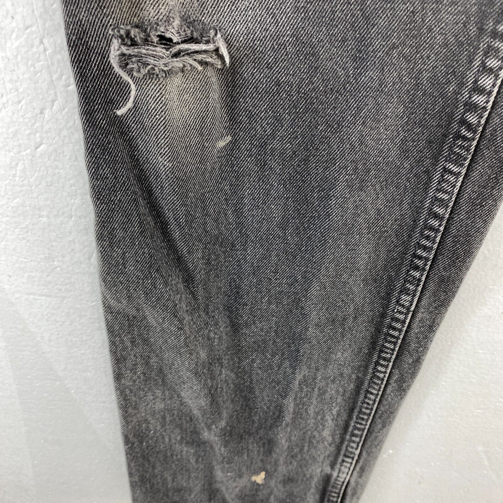 Levi's 619 Orange Tab Medium Wash Black Denim Straight Jeans Size 33