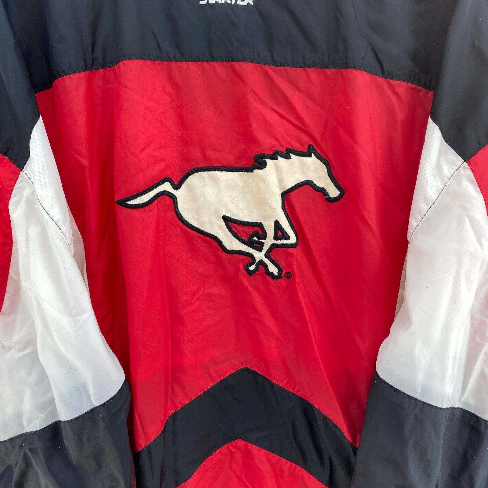 Vintage Starter Calgary Stampeders CFL Full Zip Red Track Jacket Size XL