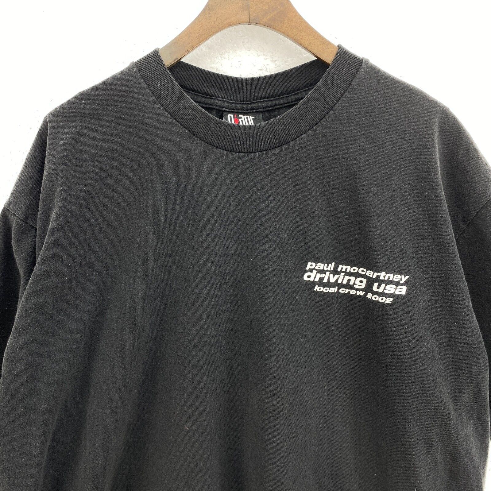 Paul McCartney Driving USA Local Crew Rare World Tour Black T-shirt Size XL