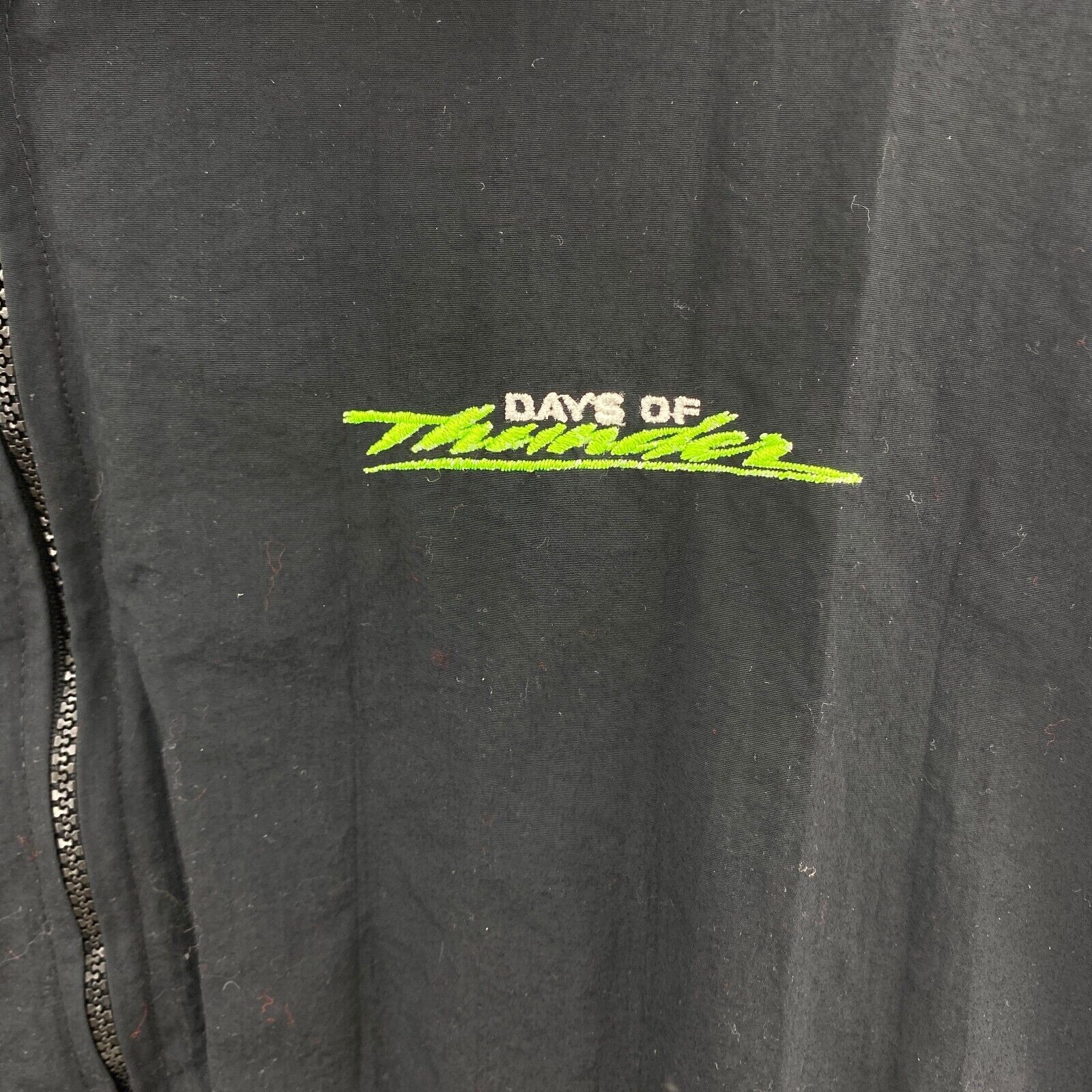 Vintage Days Of Thunder Tom Cruise Movie Promo Black Light Bomber Jacket Size L