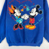 Vintage Disney Mickey Mouse Minnie Mouse Blue Sweatshirt Size XL
