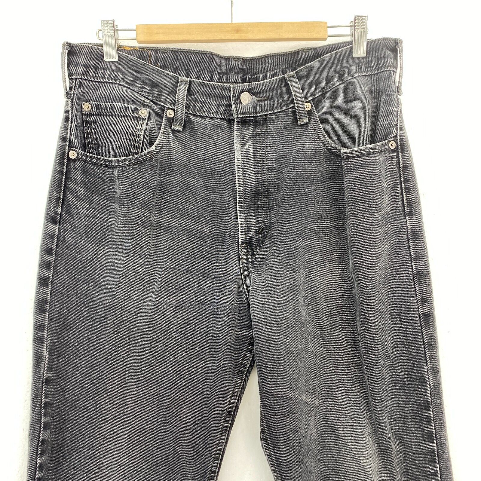 Levi's 516 Black Jeans Straight Leg Size 33