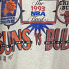 Logo 7 1993 NBA Championship Phoenix Suns Chicago Bulls NBA Gray T-shirt Size XL