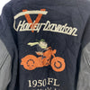 1950 Harley Davidson Motorcycles Tasmanian Devil Varsity Jacket Black Size M