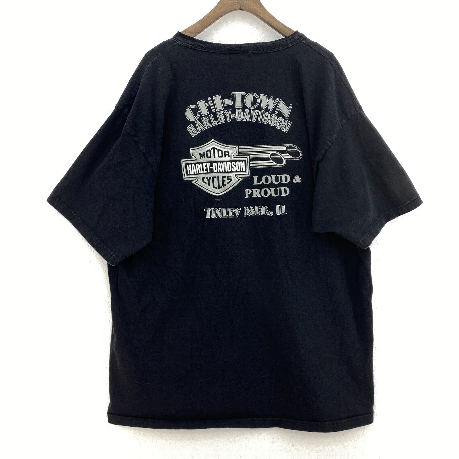 Harley Davidson Motorcycles 100 Years Black T-shirt Size 3X Single Pocket