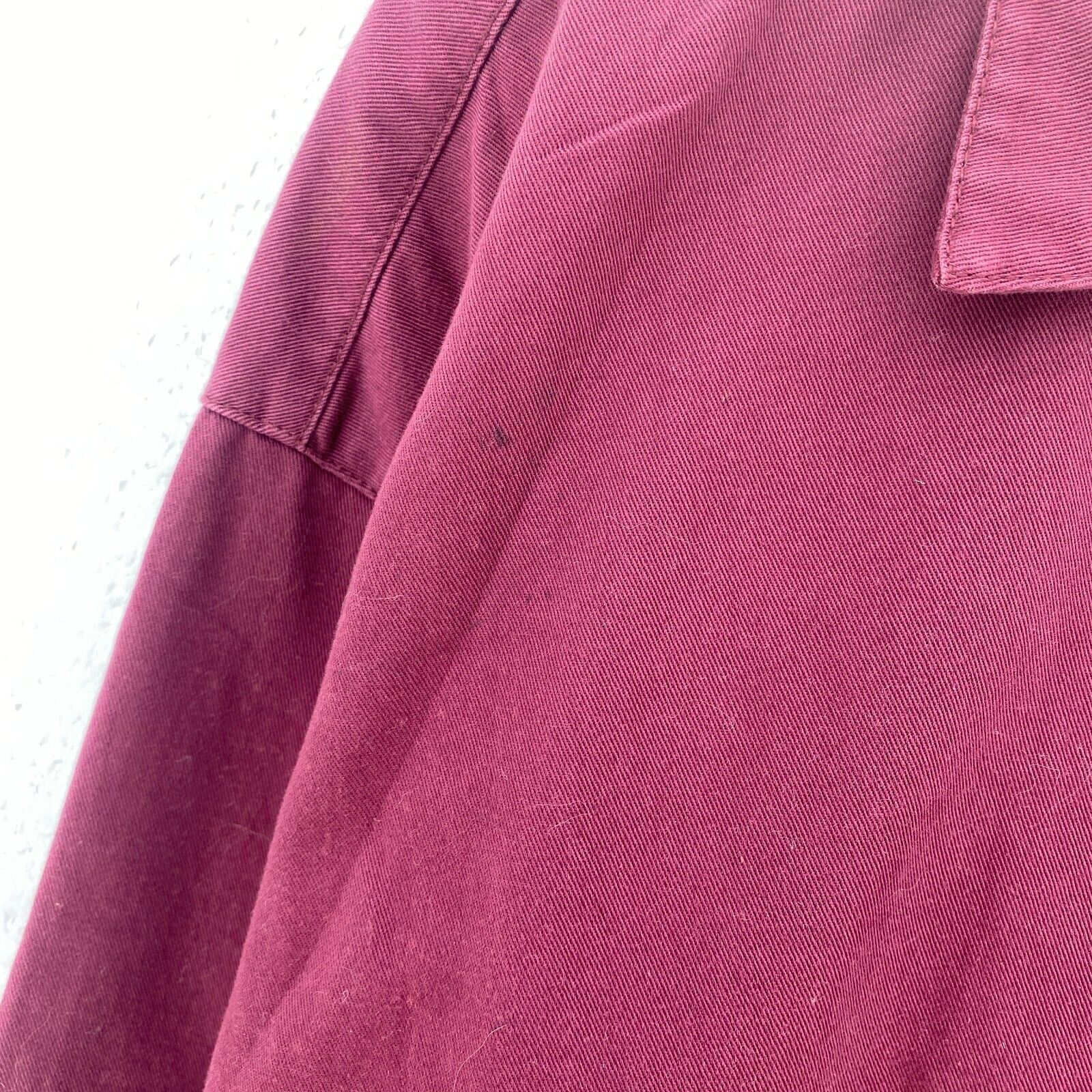 Vintage Chaps Ralph Lauren Burgundy Red Full Zip Canvas Harrington Jacket Size M