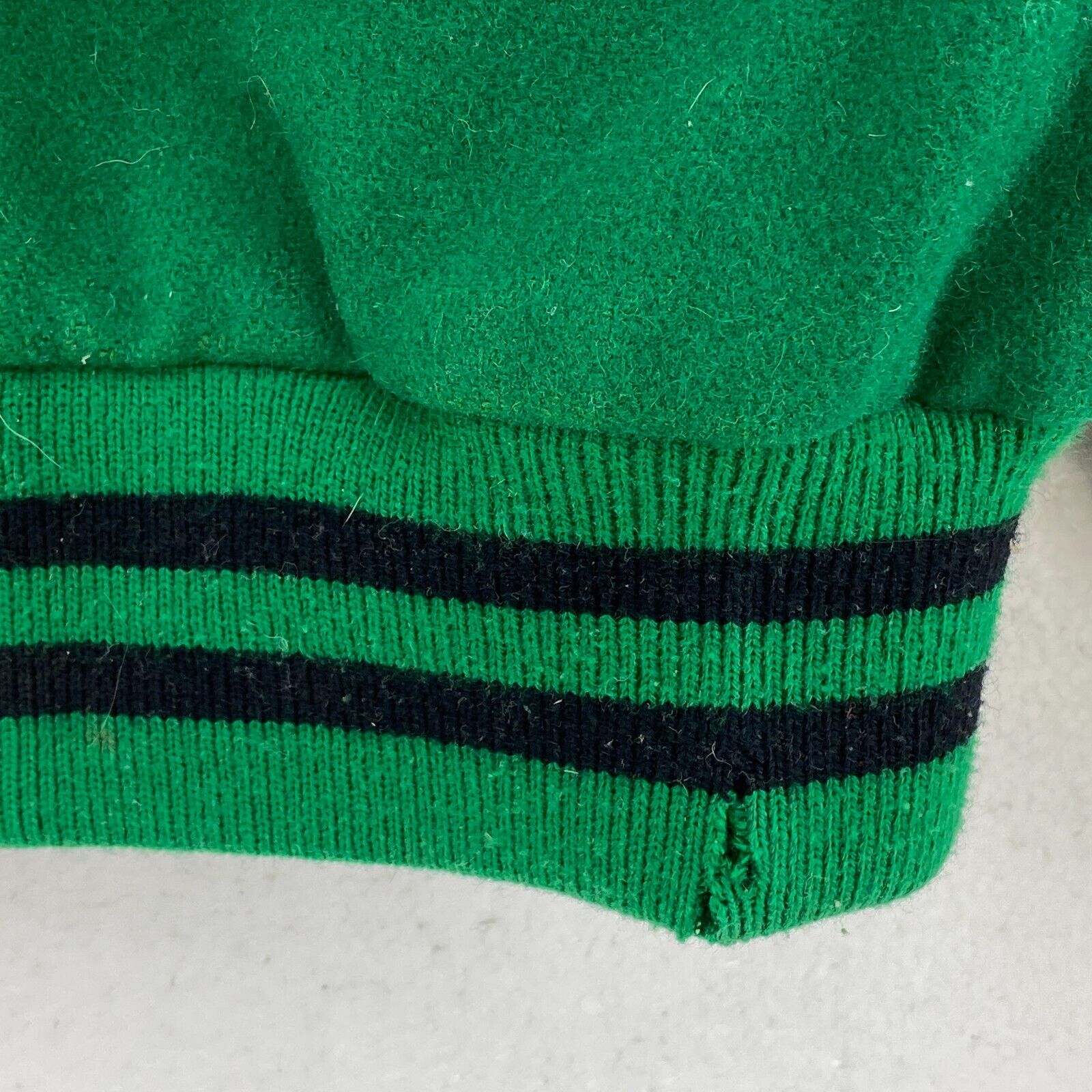 Vintage Varsity College Snapped Cheerleader Green Black Jacket Size M