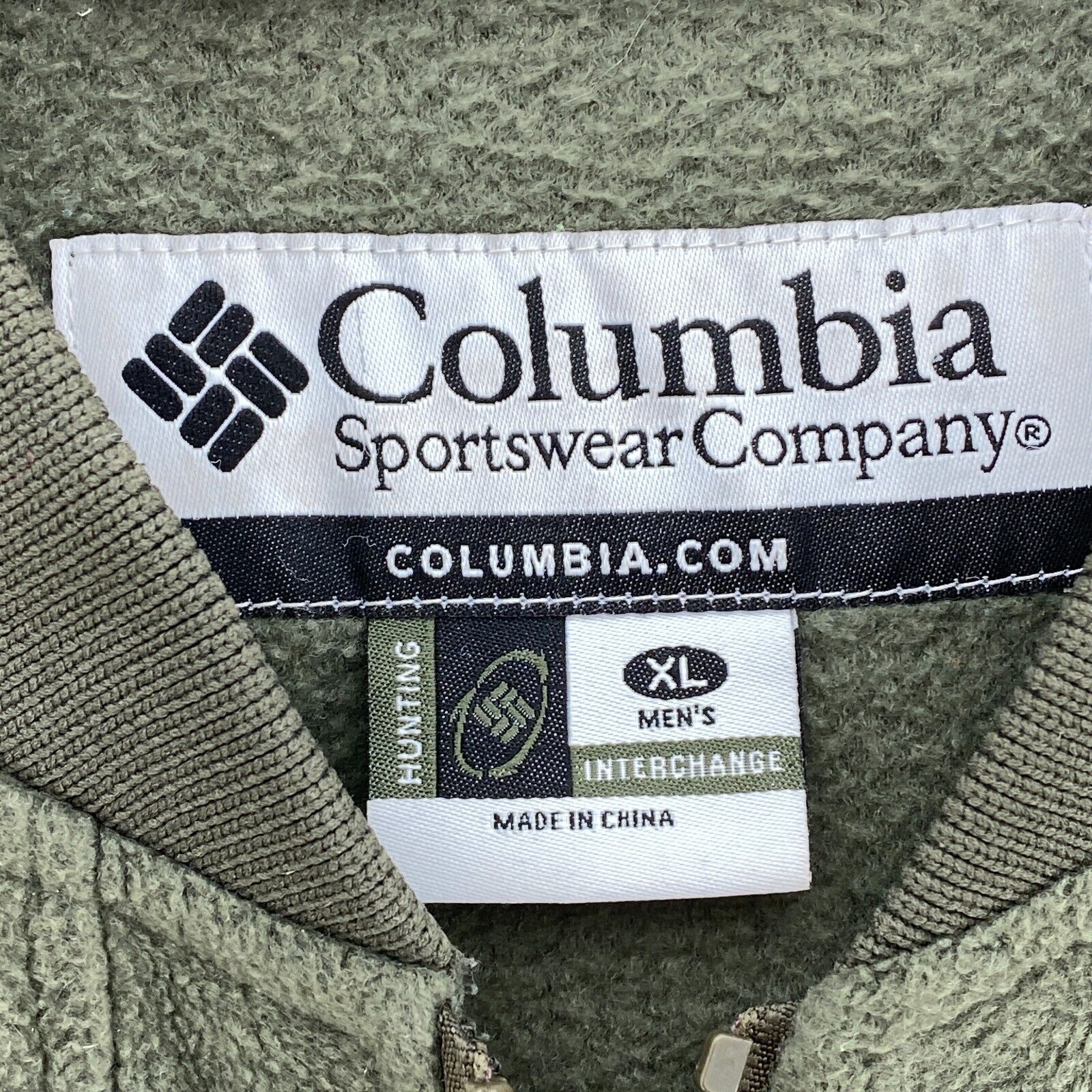 Columbia Sportswear Fleece Vest Jacket Size XL Green Full Zip Up