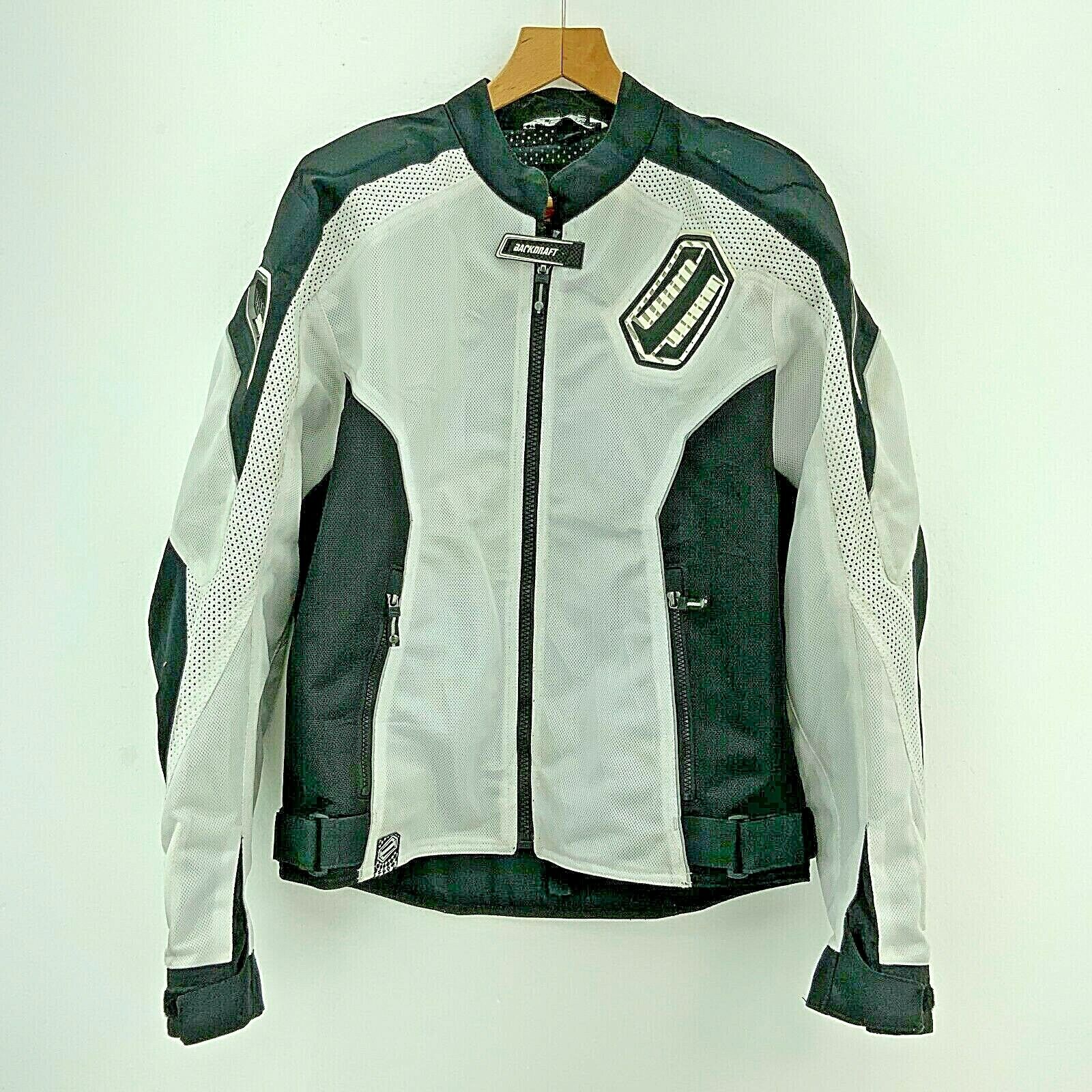 SHIFT Biker Jacket Black White Size M Missing Lining Armoured Elbow & Shoulder
