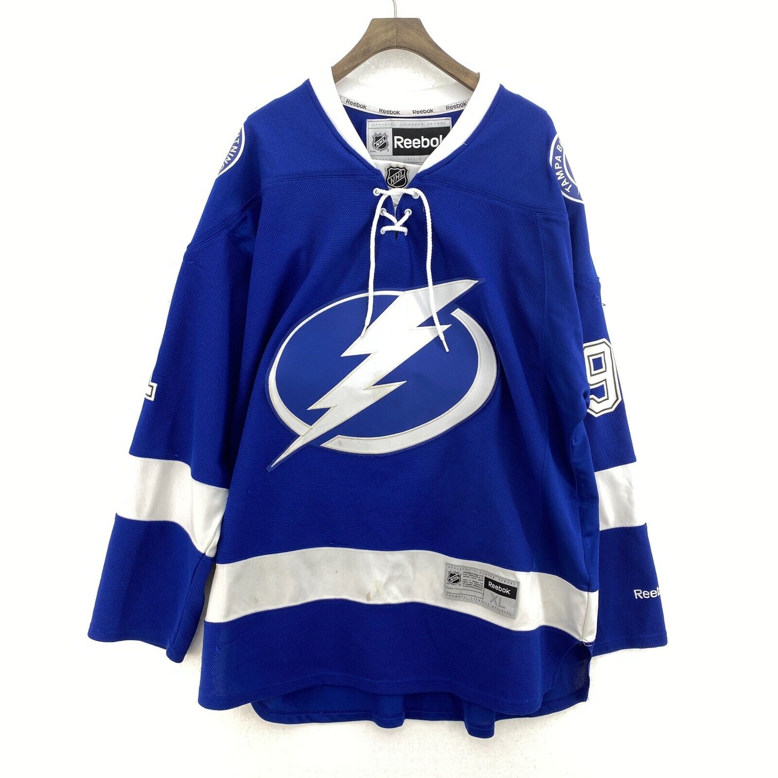 Authentic Steven Stamkos #91 Tampa Bay Lightening Reebok NHL Blue Jersey Size XL
