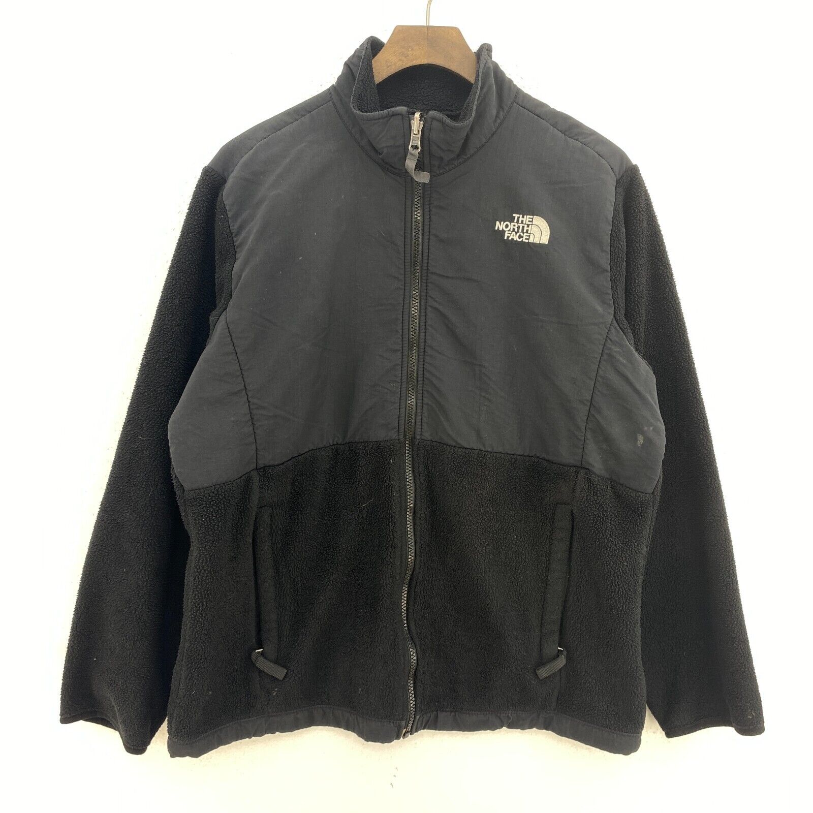 The North Face Full Denali Zip Black Fleece Jacket Size XL Girls