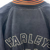 Harley Davidson Motorcycles Embroidered Heavy Bomber Jacket Size XL Black