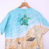 Liquid Blue Aquatic Turtle Beach Tie-Dye T-Shirt Size L 1996 Single Stitch