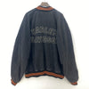 Harley Davidson Motorcycles Embroidered Heavy Bomber Jacket Size XL Black