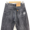 Levi's 555 Orange Tab Dark Wash Black Denim Straight Jeans Size 33