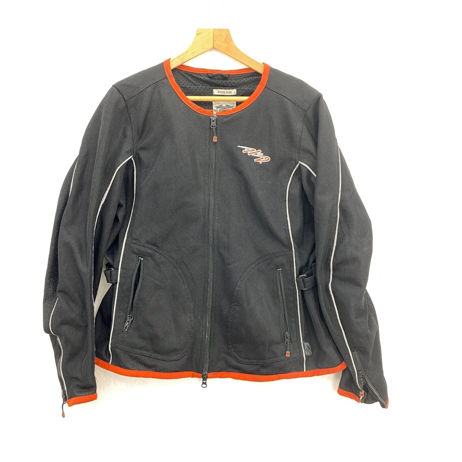 Harley Davidson Riding Gear Mesh Womens Black Motorcycle Jacket Size XL